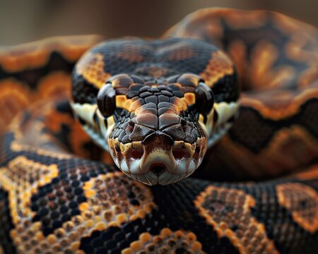 Pied Ball Python - A Majestic Reptile of the Wildlife 