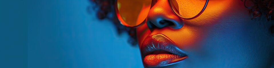 Obraz premium Outdoor fashion photo of young lady or woman, girl and boy, man or male with sunglasses. Summer Beach travel. Summer vibes sunglasses. High quality AI generated image