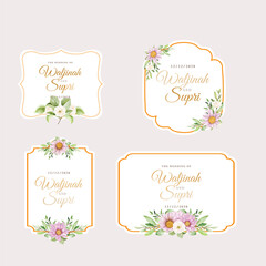 beautiful floral summer and autumn labels design