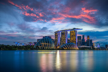 Cityscape of Singapore city