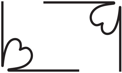 Heart calligraphy line for place your text. Vector hand drawn design element. Love heart sign. isolated on white background. Vector illustration. EPs 10