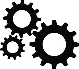 Gear wheel icon. Simple Gear wheel or setting. Cogwheel. Gear icons. Vector