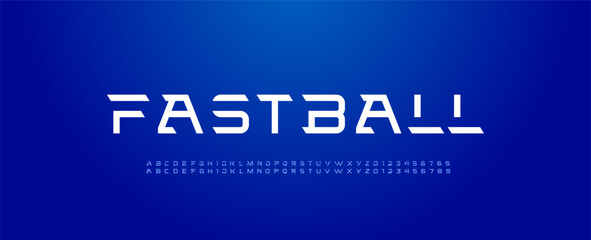 Sport modern alphabet technology font