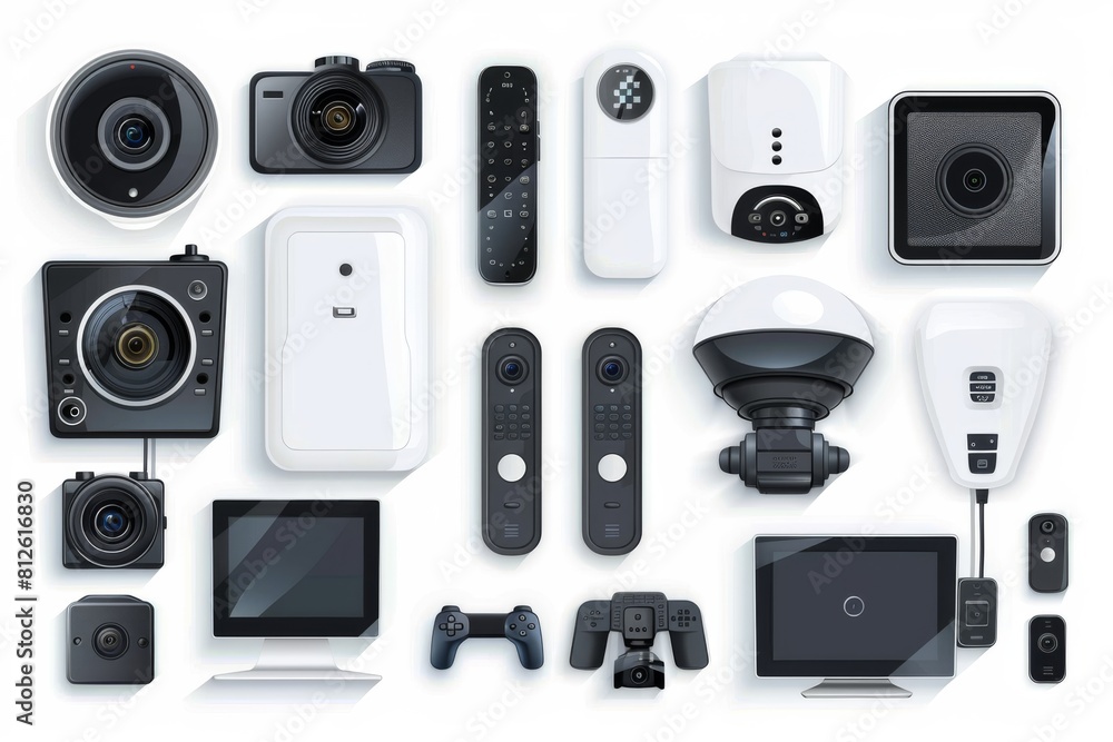 Poster advanced camera technology safeguards home environments, ensuring secure digital recording and commu