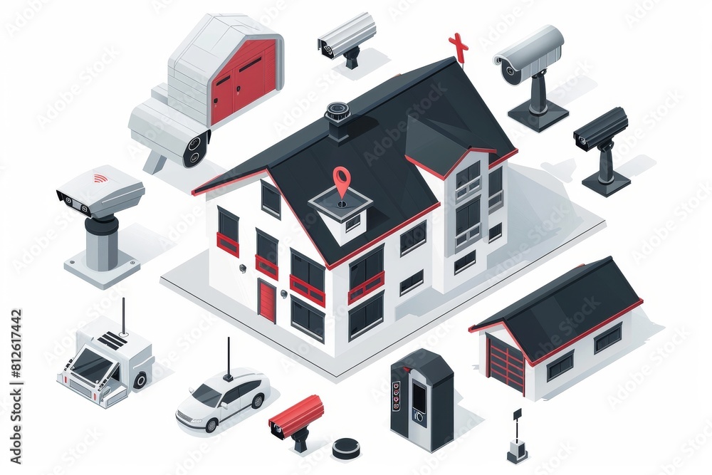Poster ensure secure communication with advanced digital technology in home surveillance, utilizing cameras