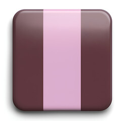 A blue, pink and brown square with a white background. The blue and pink colors are bright and the brown color is darker. The square is square in shape and has a smooth surface. Generative AI