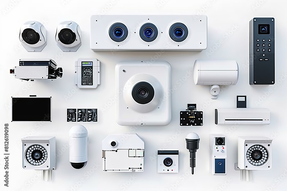 Poster utilize surveillance cameras with advanced digital technology to record and safeguard secure communi