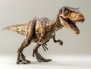 Prehistoric Carnivore - 3D Illustration of the Extinct Utahraptor, the Cretaceous Dinosaur