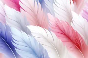 a colorful background of feathers and feathers