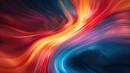Fototapeta premium An abstract background with fiery red and orange swirls blended with deep blue accents showing dynamic energy and movement