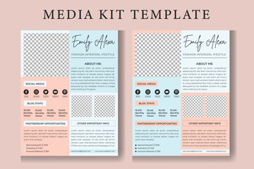 media kit design press kit template