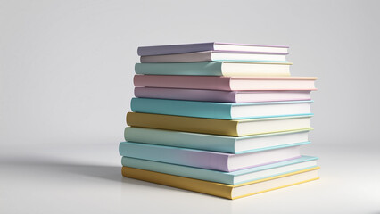 Stack of pastel colored books