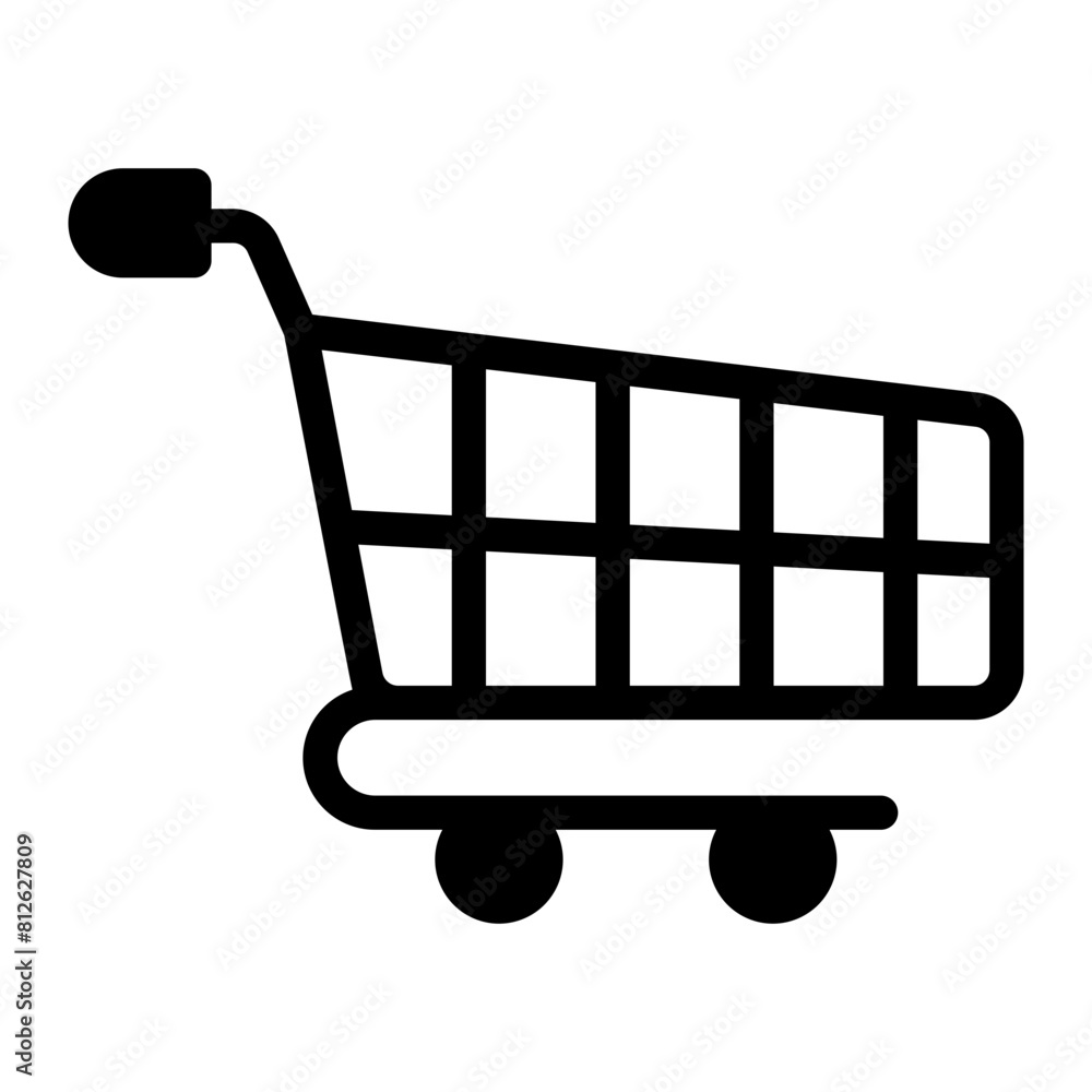 Wall mural shopping cart