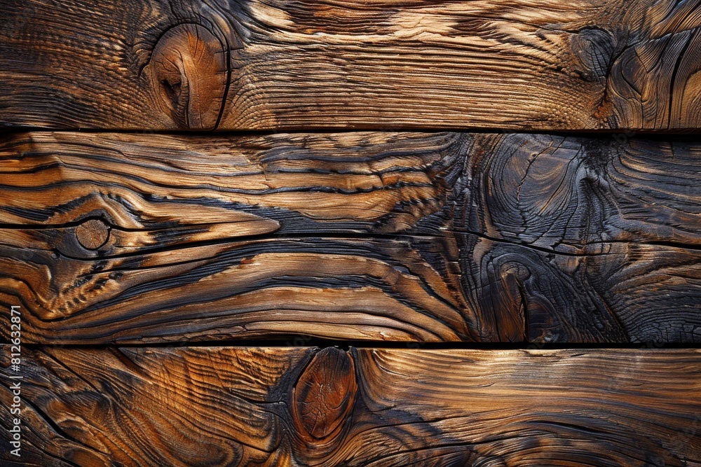 Aufkleber stunning detailed image capturing the intricate and unique grain patterns on a set of wooden planks