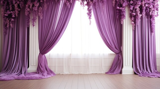 Idyllic and charming purple wedding decorations with lanterns