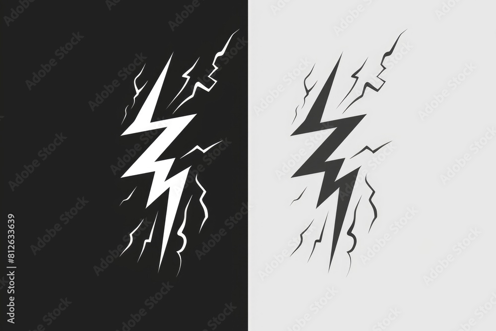 Poster a striking image of a lightning bolt, perfect for illustrating power and energy. ideal for use in we