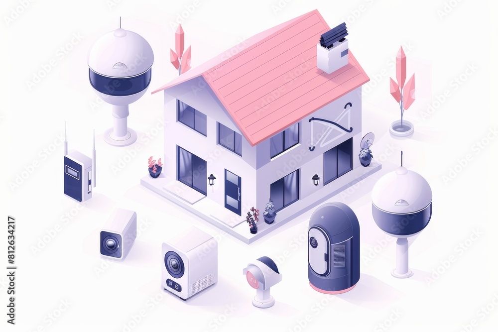 Poster protective ai security updates in smart homes help cameras network sensors and safeguard seniors wit