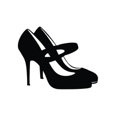 High heels icon isolated on white background. Vector art.
