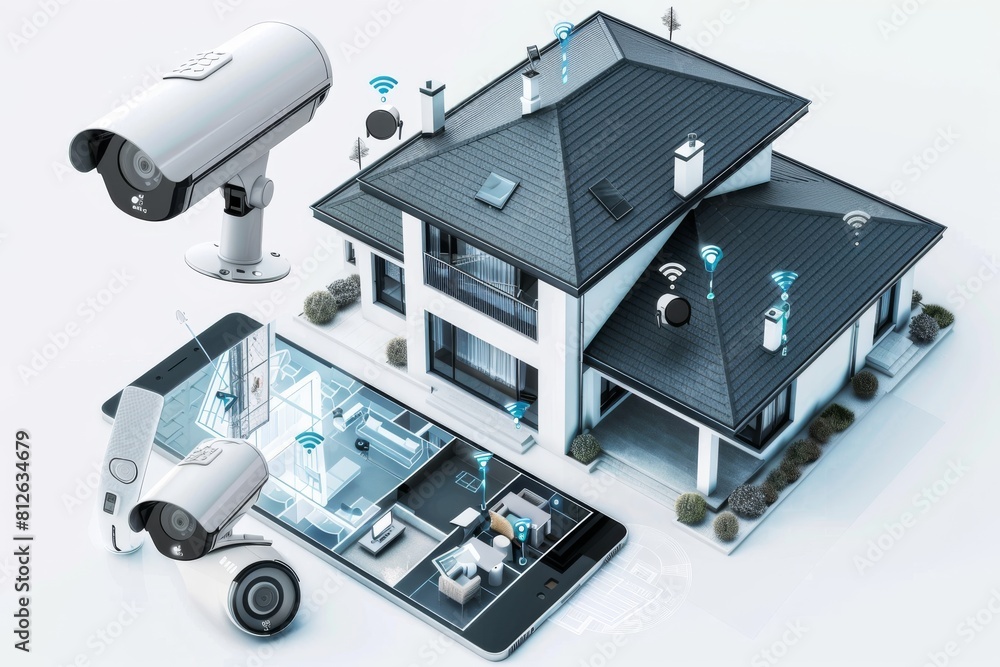 Poster ai security updates enhance camera systems in smart homes, networking sensors to protect seniors wit