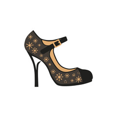 High heels icon isolated on white background. Vector art.