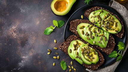 Classic Lunch: Irresistible Avocado Toast Delightfully Packed with Guacamole and Fresh Veggies!
