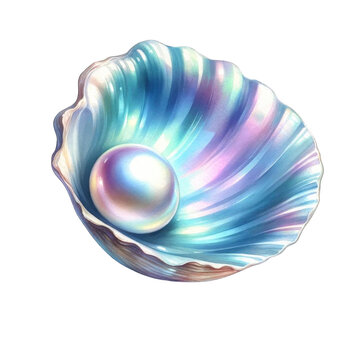 isolated pearl shell