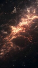 Captivating Cosmic Backdrop for Sci Fi Themed Products and Games with Mysterious Glowing Energies and Dramatic Atmosphere