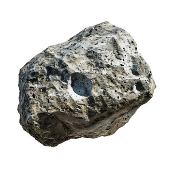 asteroid isolated on white transparent background