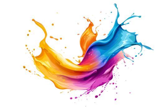 splashing in mid-air, with droplets forming abstract shapes and swirls.