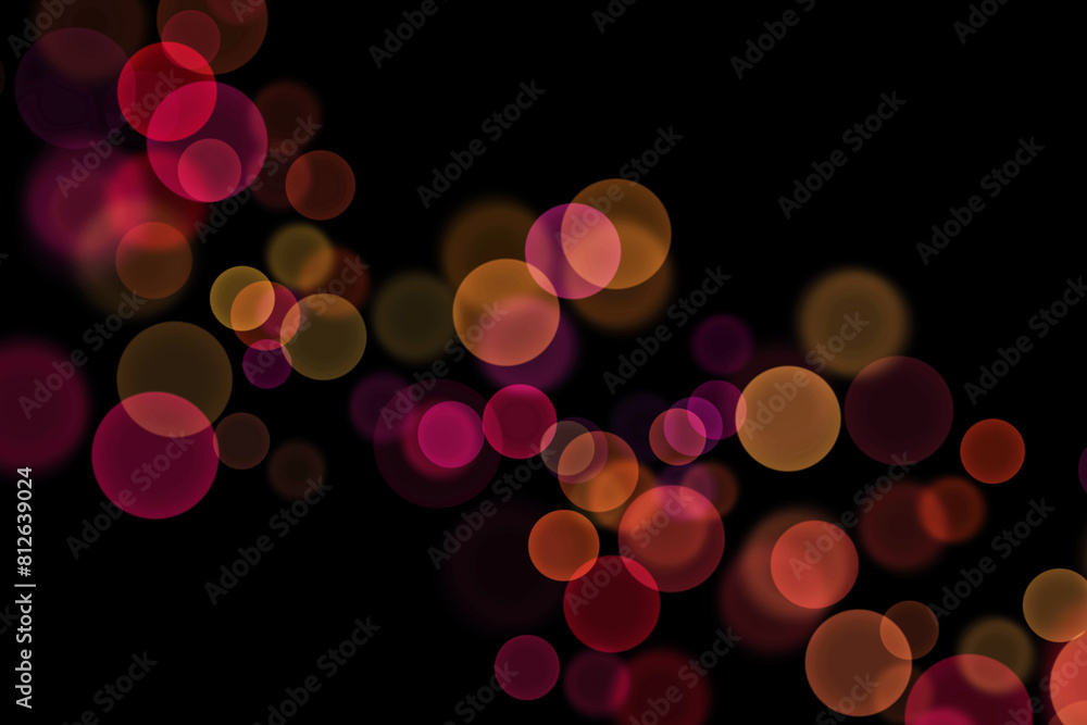 Wall mural Beautiful bokeh background. Festive soft background with colored circles.