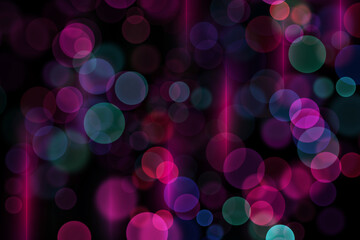 Beautiful abstract colorful background with neon lines  and bokeh. Fantastic glow