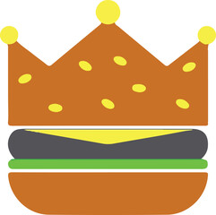 Hamburger food crown