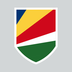 Seychelles Flag in Shield Shape Frame