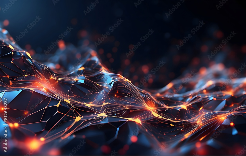 Poster abstract digital background with technological processes, technology background