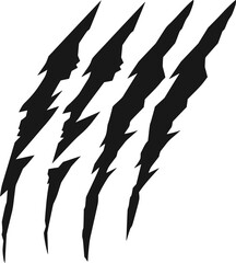 Claws scratch. Design element for logo, label, sign, poster, t shirt