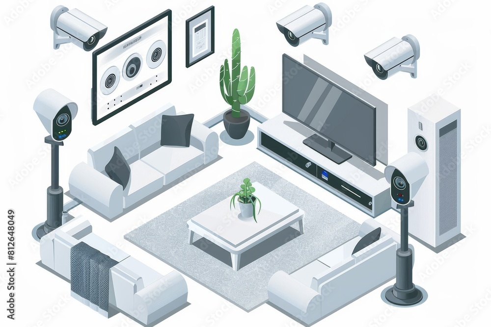 Poster smart surveillance cameras with modern technology enhance network security through remote authentica