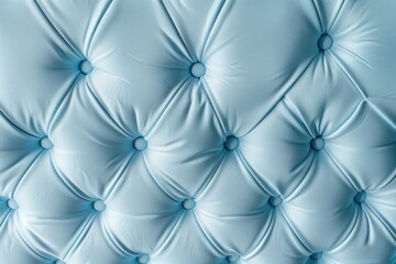 Fototapeta premium Close up of a blue upholstered leather couch. Suitable for furniture stores or interior design websites