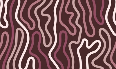 Repeat pattern of abstract wave topographic line contour map. Dark red theme illustration suitable for prints.