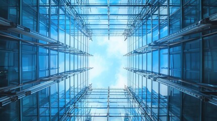 minimalist beams forming a scaffold structure, symbolizing the strategic framework that supports and guides business operations