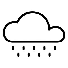 Partly Cloudy with Rain Weather Icon Outline