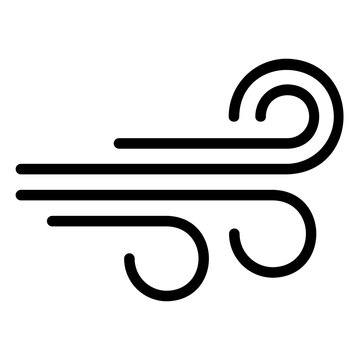recommend clip art: Windy Weather Icon Outline