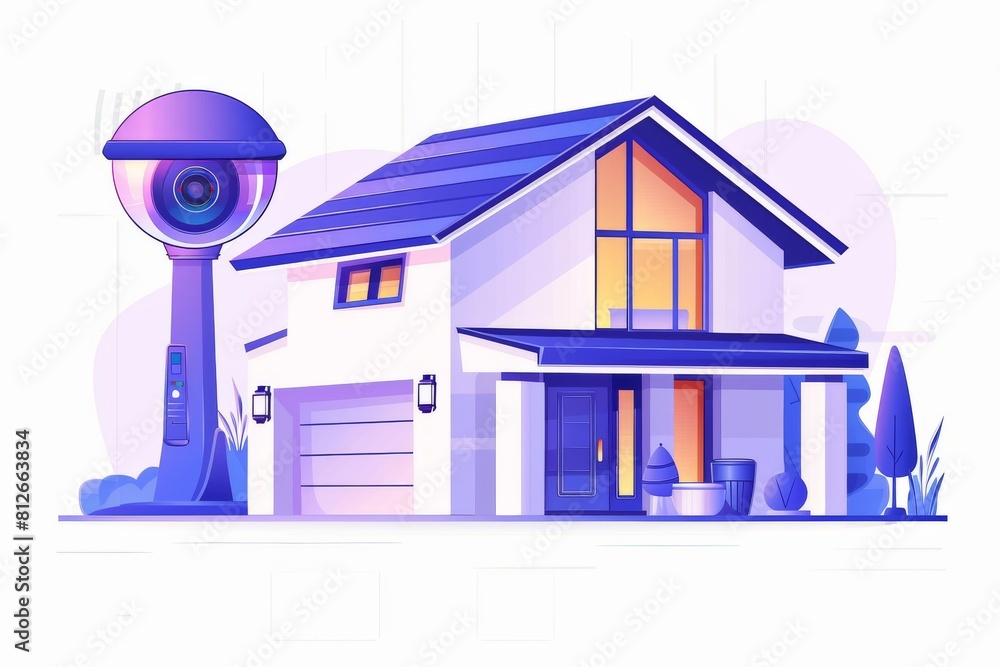 Poster advanced security technology integrates fast cctv systems with secure routers, enhancing protective 