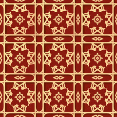 Chinese pattern, Red chinese seamless pattern, oriental background. Vector illustration