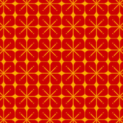 Chinese pattern, Red chinese seamless pattern, oriental background. Vector illustration