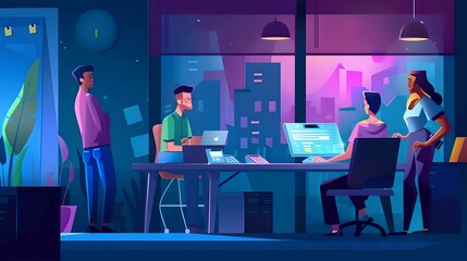 Accounts Receivable Specialist managing invoices and payments in a bustling office