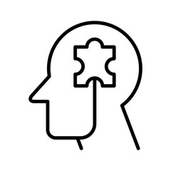 Icon about intelligence. Person head icon. Problem solving ability icon