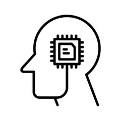 Artificial intelligence icon. intelligence icon. Person head icon
