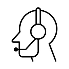 Customer service icon. Customer care icon. Person head icon