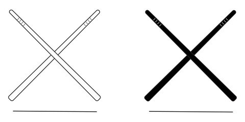 Chopsticks Icons of restaurant collection In Trendy Design Vector ilustration