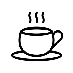 Cofee, Tea icon, Line, Solid, Suitable for Web Page, Mobile App, UI, UX design